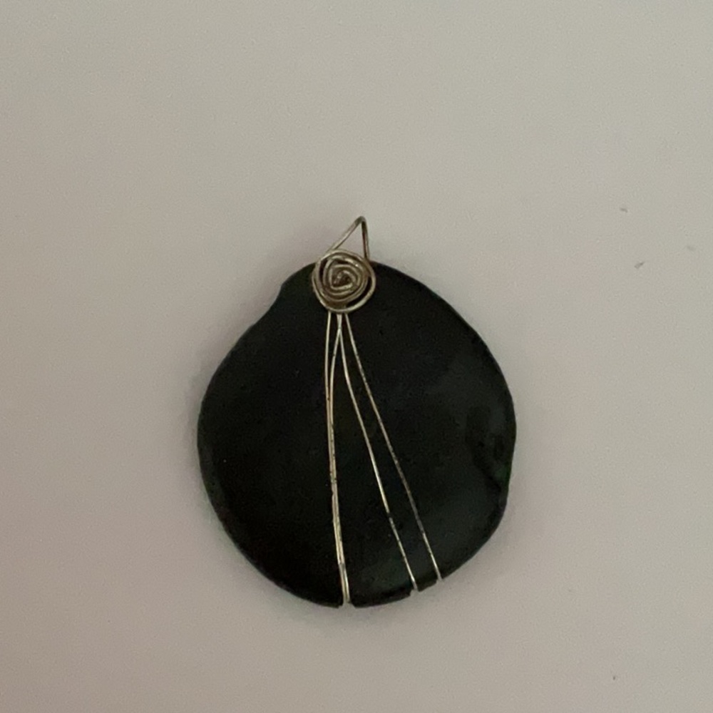 Modern Black and Silver Wire-Wrapped Necklace